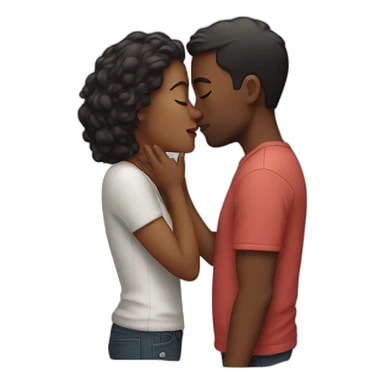 two people kissing sticker