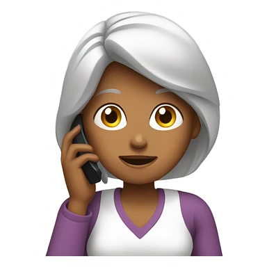 Mom on phone.  sticker