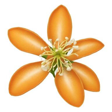 orange blossom flower sticker
