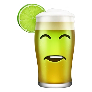 Beer with a lime sticker
