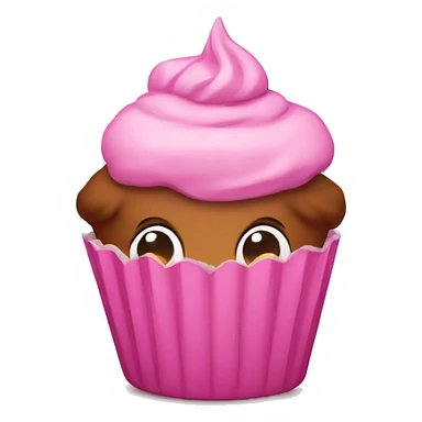Pink cupcake sticker