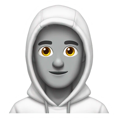 Frank Gregory in a white hoodie sticker