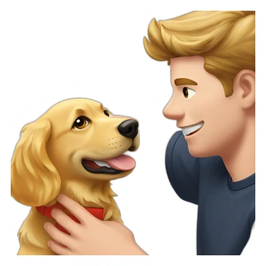 Max Verstappen petting Golden retriever sticker