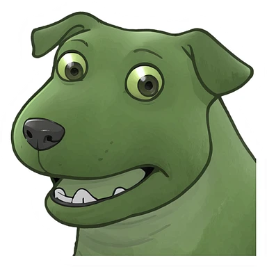 Black grey and brown mini Aussie doodle sticker