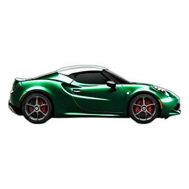 British racing green Alfa Romeo 4C 3/4 sticker