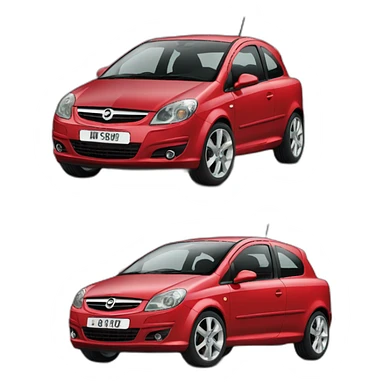 2006 Vauxhall corsa c design red sticker