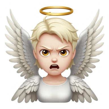 Angry angel sticker