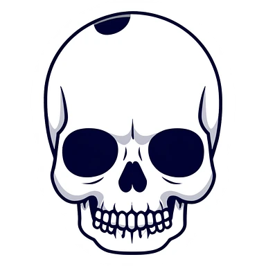 kawaii cute skull sticker