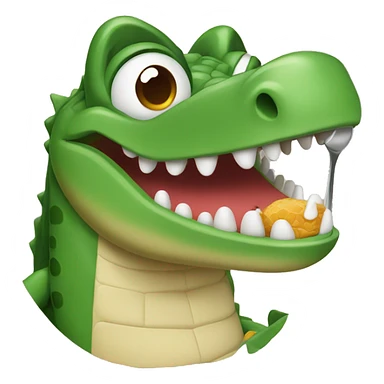 Crocadile with a spoon sticker