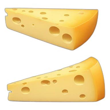 slice of cheese with sad face sticker