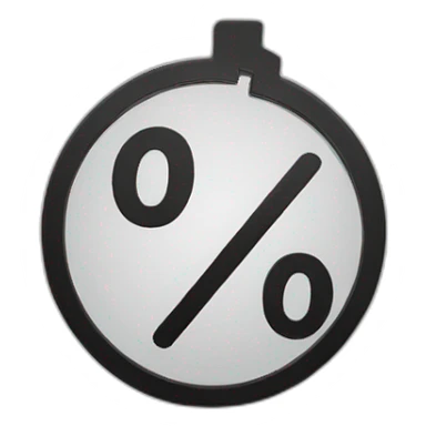 percent sign sticker