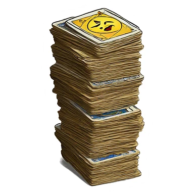 Tarot card stack sticker