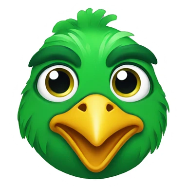 green chicken face sticker