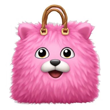 Big fluffy pink bag  sticker