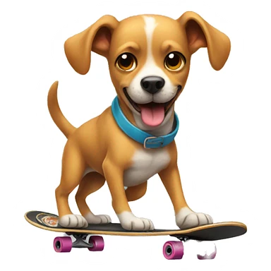 A dog on a skateboard sticker