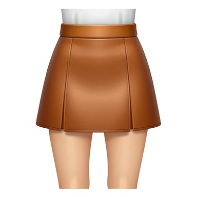 Mini Brown leather skirt sticker