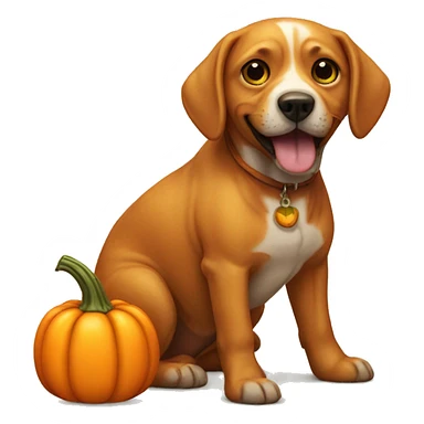 pumpkin dog sticker