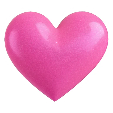 pink heart with sparkling glitter effect sticker