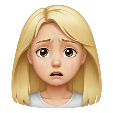 Crying girl sticker