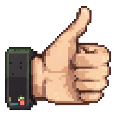 thumbs up hand gesture sticker
