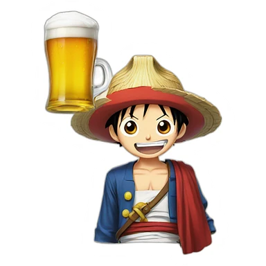 luffy wis beer sticker