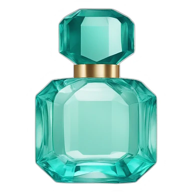 Iconic Octogonal Crystal Fragrance Bottle Turquoise Tint sticker