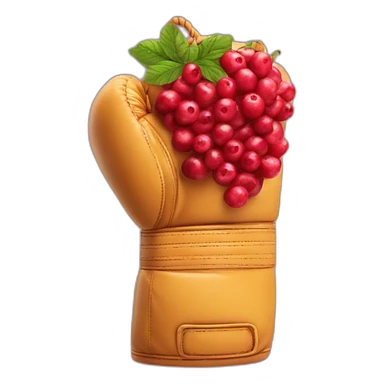 Boxing glove made of berries  sticker
