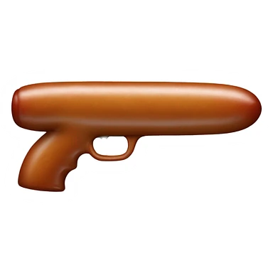 sausage in the shape of a gun sticker