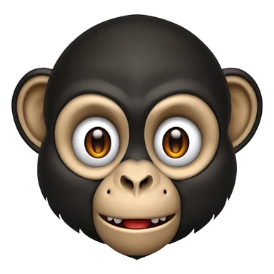 Evil monkey handsome black sticker