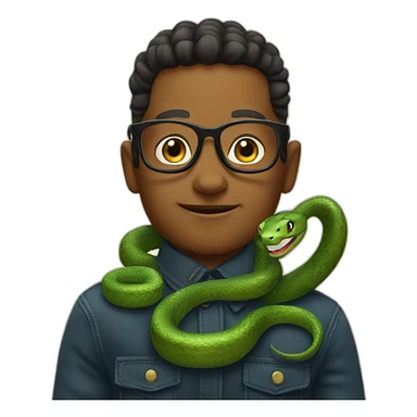 Snake-glasses-busy-baby sticker