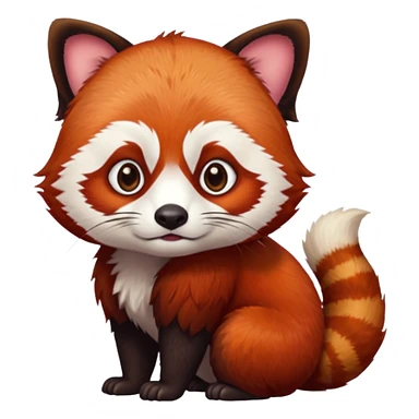 A red panda with serious eyes and a furrowed brow. sticker