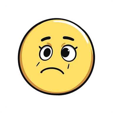 golden coin with a sad face sticker