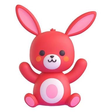 Labubu character, cute pose, vibrant colors, simple background sticker