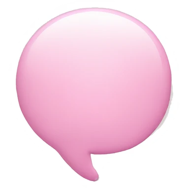thinking bubble with pastel pink heart sticker