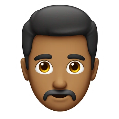 Hombre con color de piel oscura ojos un poco chios sin barba con elo cafe,lacio y no muy largo, ojos marrones sticker