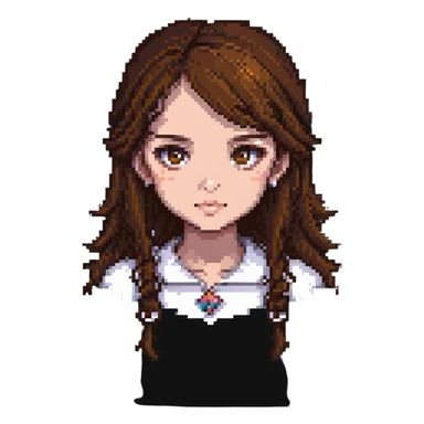 Girl with brown eyes sticker