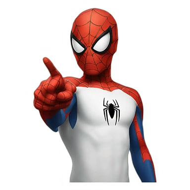 spiderman pointing fingers meme sticker