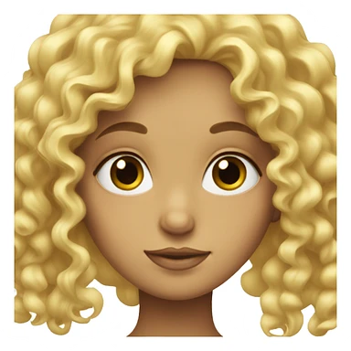Blond curly girl with lovely eyes  sticker