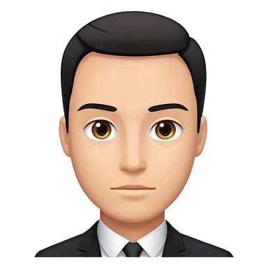 A man in a black suit with PrimeCopy written on it sticker