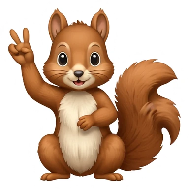 Squirrel peace sign  sticker