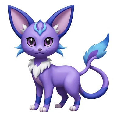 Espeon-Purrloin-Meowstic-Fakémon-hybrid-creature (full body)  sticker