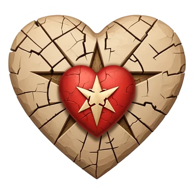 beige heart satanic sticker