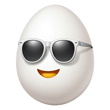 egg with sunglasses sticker