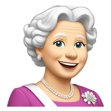 Queen Elizabeth II waving sticker