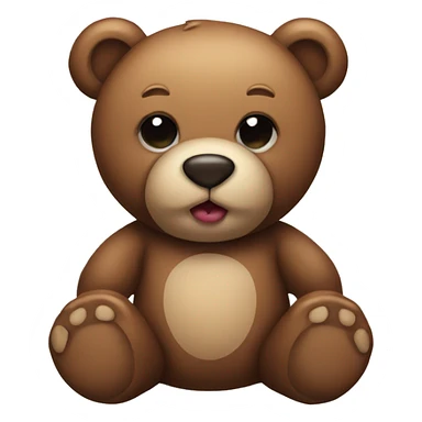 Teddy bear with kissy lips  sticker
