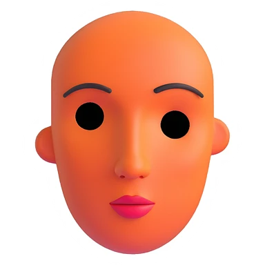 face without eyes, nose and mouth sticker
