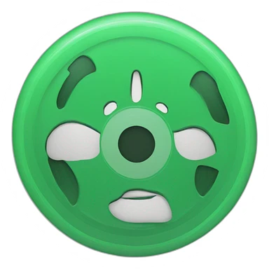 green vinyl record sticker