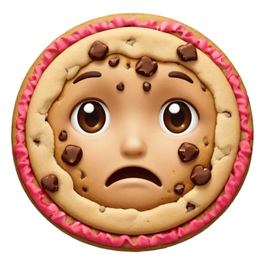 Someone crying with a cookie sticker