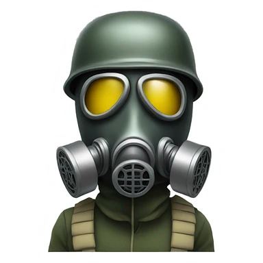 gas mask soldier sticker