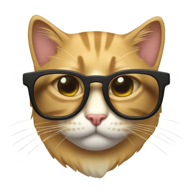 gato con lentes  sticker
